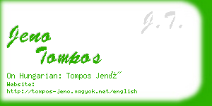 jeno tompos business card